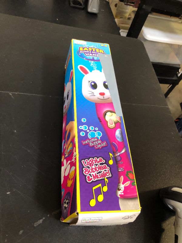 Photo 1 of Easter Basket Stuffers for Toddler, Bunny Bubble Wand, Easter Basket Essentials, 14" Light Up Automatic Bubble Maker with LED & Music, Toys for Toddlers, Bubbles for Kids