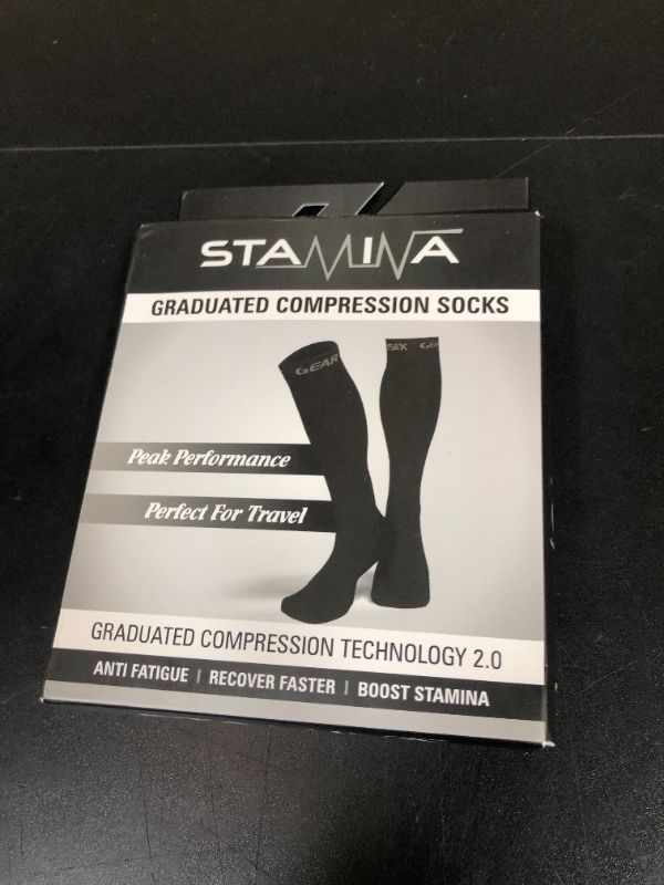 Photo 1 of Physix Gear Compression Socks - Best Men & Womens Compression Socks for Circulation, Running, Nurses, Athletic Use Sock Compression, Blood Pressure Socks, Calcetines de Compresion, All, Black, L/XL