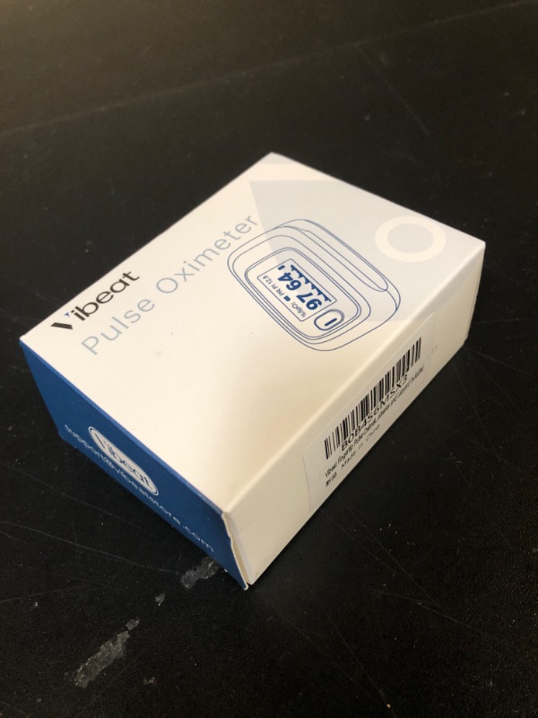 Photo 1 of Vibeat Fingertip Pulse Oximeter, Blood Oxygen Saturation Monitor| O2 Meter, Portable SPO2 & Pulse Rate Monitor, Batteries and Lanyard Included