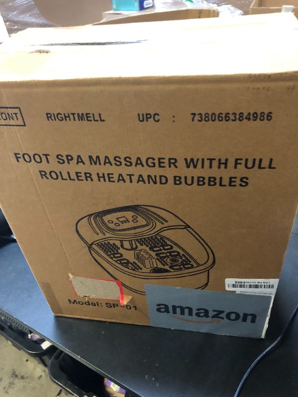 Photo 1 of RIGHTMELL Foot Spa Bath Massager with Heat, Epsom Salt,Bubbles, Vibration and Red Light, Tub for Stress Relief,Foot Soaker Mothers Day Gifts for Women Mom Dad