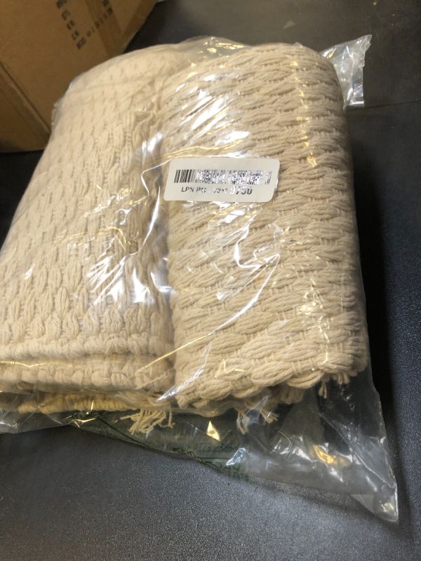 Photo 1 of KIBAGA Set of 2 Soft Boho Bathroom Rugs with Tassels - Beautiful Boho Cotton Rugs That Fit Perfectly Into Your Bath or Kitchen - Washable, Non-Slip Mats Ideal to Enhance Your Modern Home Decor