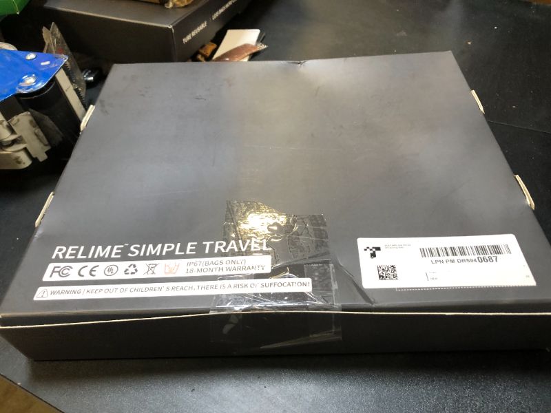 Photo 1 of Relime Vacuum Bags for Travel Luggage, Revolutionary Reusable Compression Bags for Carry On Suitcases and Backpack, Vacuum Seal Packing cube for Cloth Packing (2 PC No Pump)