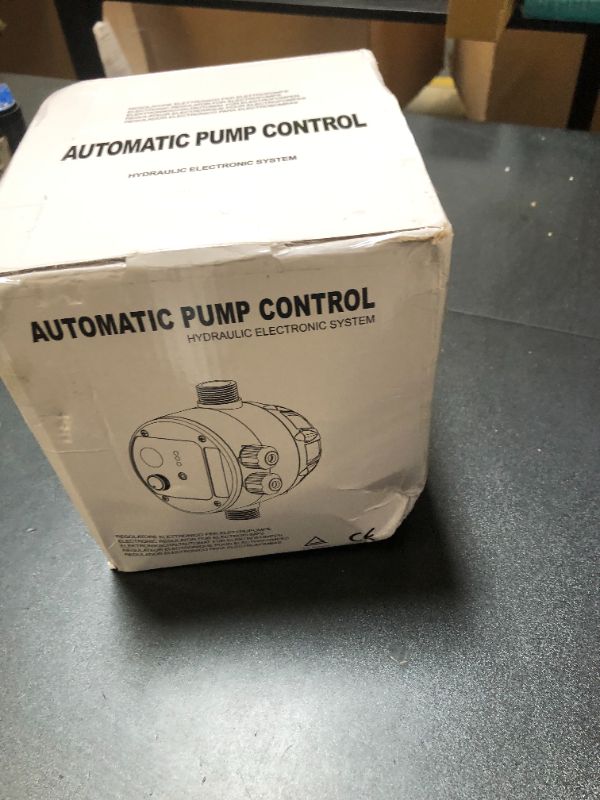 Photo 1 of OELFFOW IP65 Automatic Pump Controller Rotary Adjustment with a Metal Pump Connector, BSPP G1 Threaded Interface, Automatic Electronic Switch Control Water Pump Pressure Controller, 110V-120V, TÜV, CE