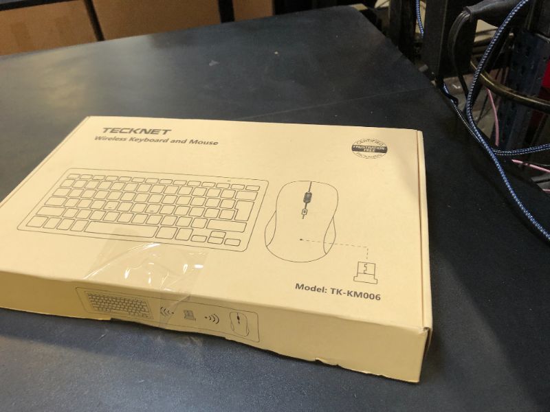 Photo 1 of TECKNET Wireless Keyboard and Mouse Combo, Mini Cordless Computer Keyboard and Mouse Set 2.4GHz, Silent Adjustable 1600 DPI, Quiet Click, Lag-Free for Computer, Laptop, PC, Windows, Mac, Chrome OS