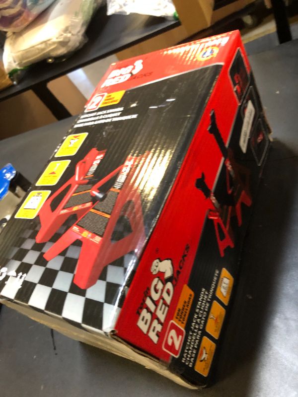 Photo 1 of BIG RED AT42002R Torin Steel Car Jack Stands: 2 Ton (4,000 lb) Capacity, Red, 1 Pair