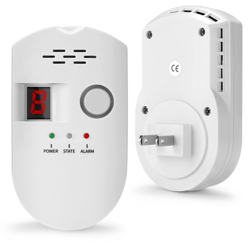 Photo 1 of HSTMYFS Natural Gas Leak Detector, Plug-in Propane Natural Gas Detector for Home Kitchen RV, Combustible & Explosive Gas Alarm for LPG, LNG, Methane