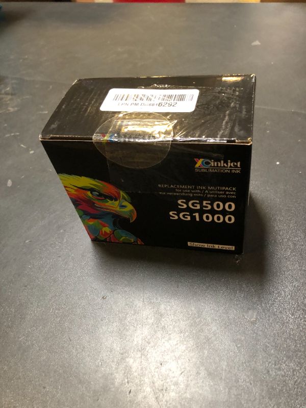 Photo 1 of Xcinkjet Sublimation Ink Cartridge for Print Manager Upgrade Compatible with Sawgrass Virtuoso SG500 SG1000 Printers (BK/C/M/Y, 4 Pack)