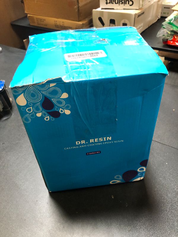 Photo 1 of DR. RESIN 2 Gallon Clear Epoxy Resin Kit, Crystal Clear, Non-Yellowing Resin for Tabletop, Jewelry Making, DIY