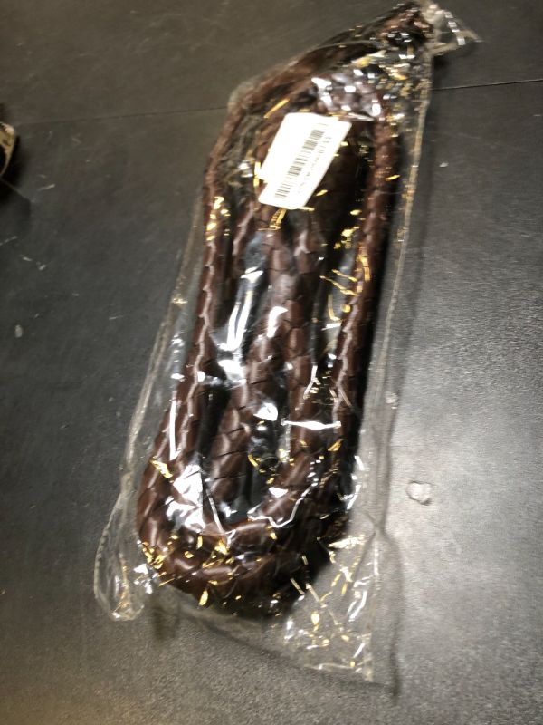 Photo 1 of JPXH Indiana Whip, Black Leather Cowboy Costume Prop, Cat Woman Ringmaster Lasso Style - Brown