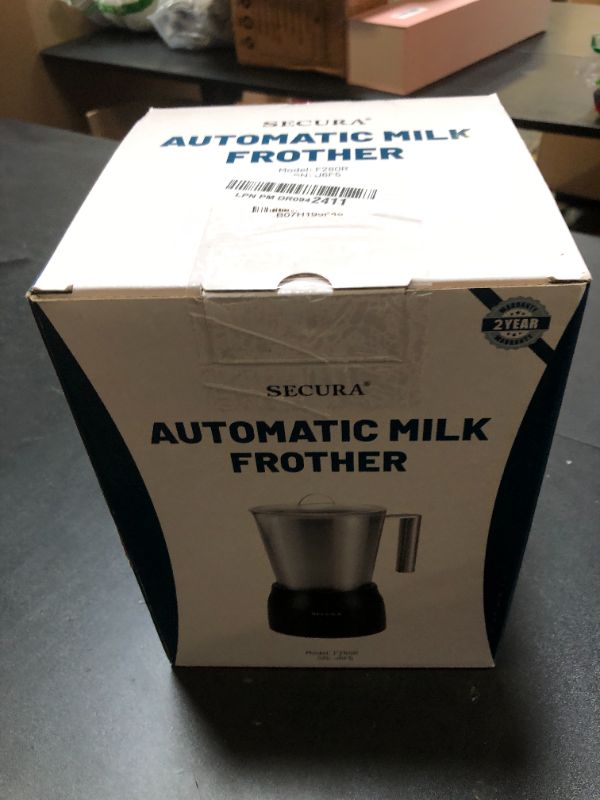 Photo 1 of Secura Detachable Milk Frother, 17oz Electric Milk Steamer Stainless Steel, Automatic Hot/Cold Foam and Hot Chocolate Maker with Dishwasher Safe, 120V