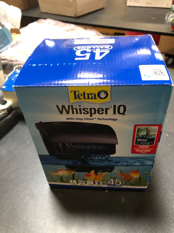 Photo 1 of Tetra Whisper IQ Power Filter 45 Gallons, 215 GPH, With Stay Clean Technology