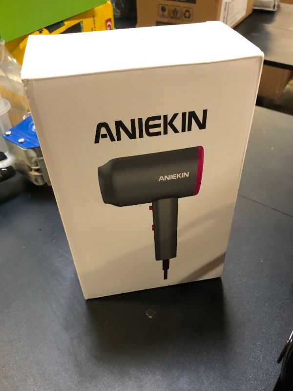 Photo 1 of ANIEKIN Hair Dryer, 1875 Watts Fast Drying Blow Dryer with Diffuser and Concentrator, Compact Lightweight Hair Dryer for Women and Men