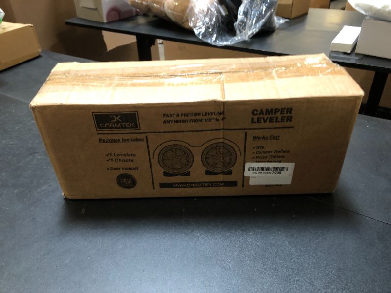 Photo 1 of CARMTEK Camper Leveler Kit - Curved RV Levelers with Camper Wheel Chocks for Travel Trailers | Faster Camping Leveling Than RV Leveling Blocks (1 Pack)