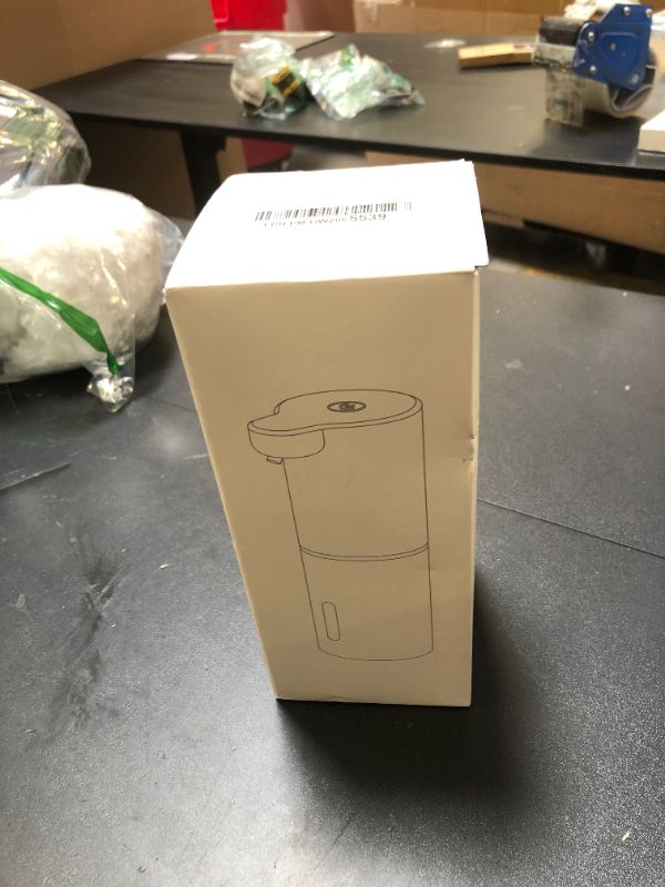 Photo 1 of LAOPAO Soap Dispenser, Automatic Foaming Hand Soap Dispenser Touchless Foam Soap Dispenser Rechargeable Bathroom Countertop Soap Pump for Kids Xmas Gift 300ml All White