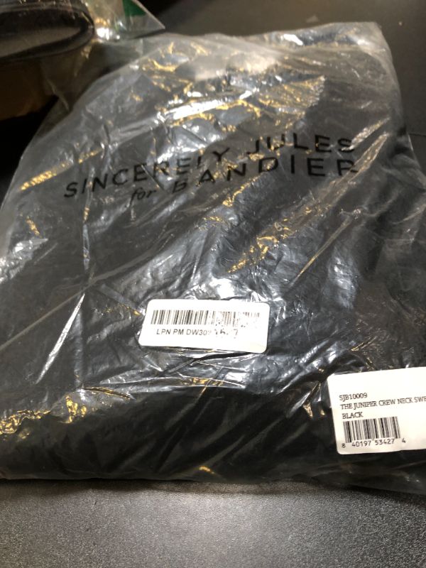Photo 1 of Bandier SJ-SJB10009-Sincerely Jules x The Juniper Crew Neck Sweatshirt-Black-L