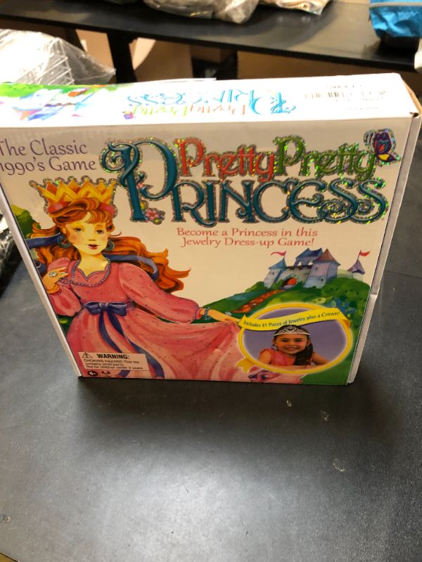 Photo 1 of Pretty, Pretty, Princess with 1990's Artwork by Winning Moves Games USA, a Delightful Jewelry Dress-Up Game for 2-4 Players, Ages 5 and Up (1222)