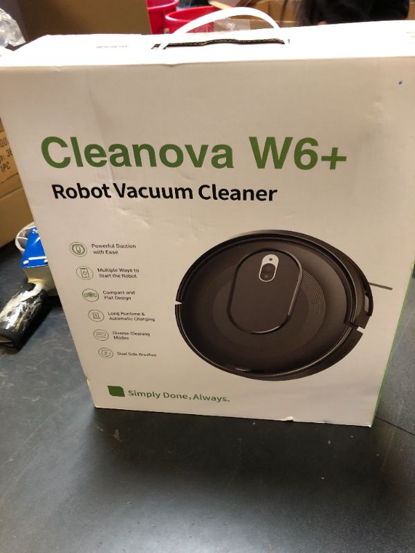 Photo 1 of KOZVIX W6+ Robot Vacuum Cleaner,2800Pa Suction,720ml Large Capacity,120 Mins Runtime,Self-Charging Slim Robotic Vacuums,APP/Voice/Remote Control,No Entanglement Suction Port Ideal for Pet (Black)