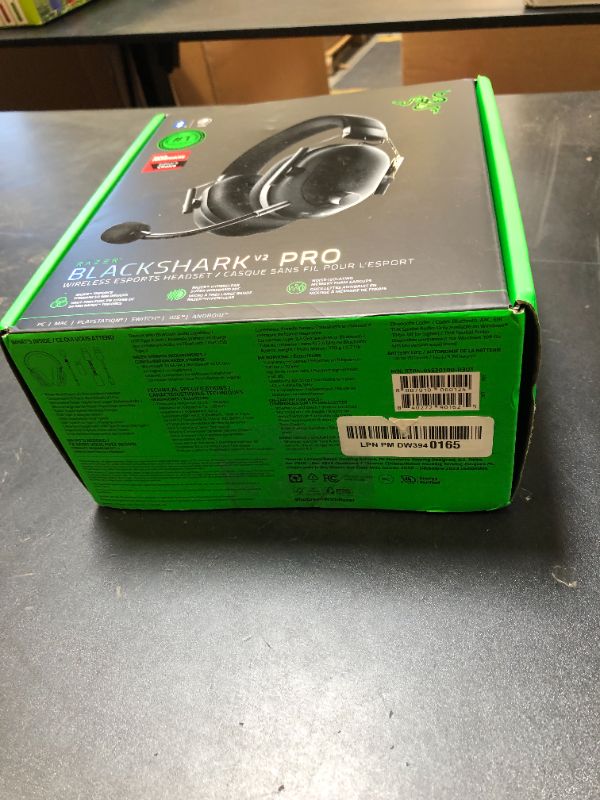 Photo 1 of Razer BlackShark V2 Pro Wireless Gaming Headset 2023 Edition: Detachable Mic - Pro-Tuned FPS Profiles - 50mm Drivers - Noise-Isolating Earcups w/Ultra-Soft Memory Foam - 70 Hr Battery Life - Black