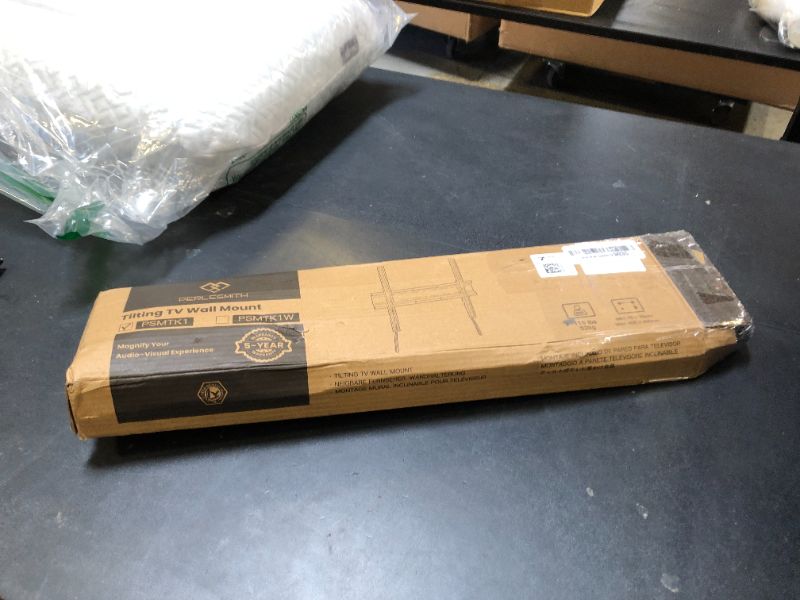 Photo 1 of PERLESMITH Tilting TV Wall Mount Bracket Low Profile for Most 23-60 inch LED LCD OLED, Plasma Flat Screen TVs with VESA 400x400mm Weight up to 115lbs, Fits 16" Wood Stud