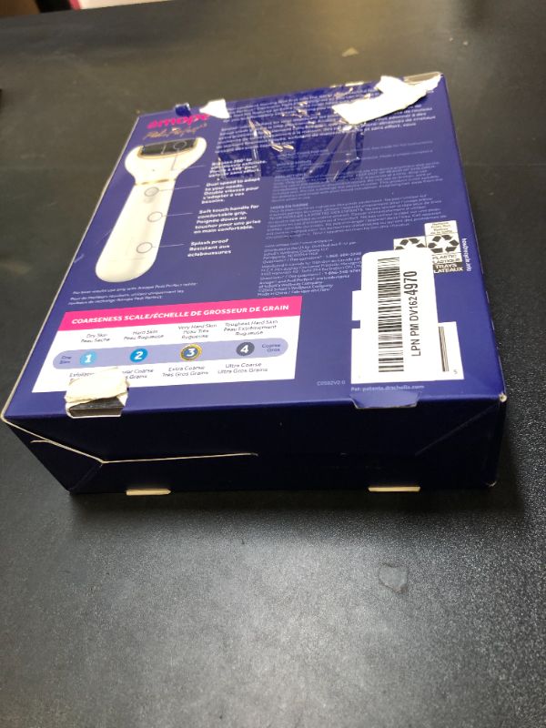 Photo 1 of Amopé Pedi Perfect Electric Callus Remover Foot File w/ Diamond Crystals, Pedicure Tool for Feet, Removes Hard & Dead Skin, Feet Scrubber & Buffer, Splashproof, w/ Extra Coarse Roller Head, 1 Count