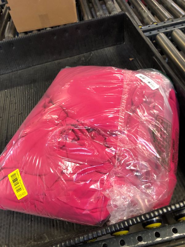 Photo 1 of MODFUNS Wedding Ceiling Draping Hot Pink Arch Drapes 5x30FT 4 Panels Chiffon Fabric Drapery Ceiling Drapes Panels Sheer Backdrop Curtains Ceiling Sheers for Wedding Birthday Celebration Decoration