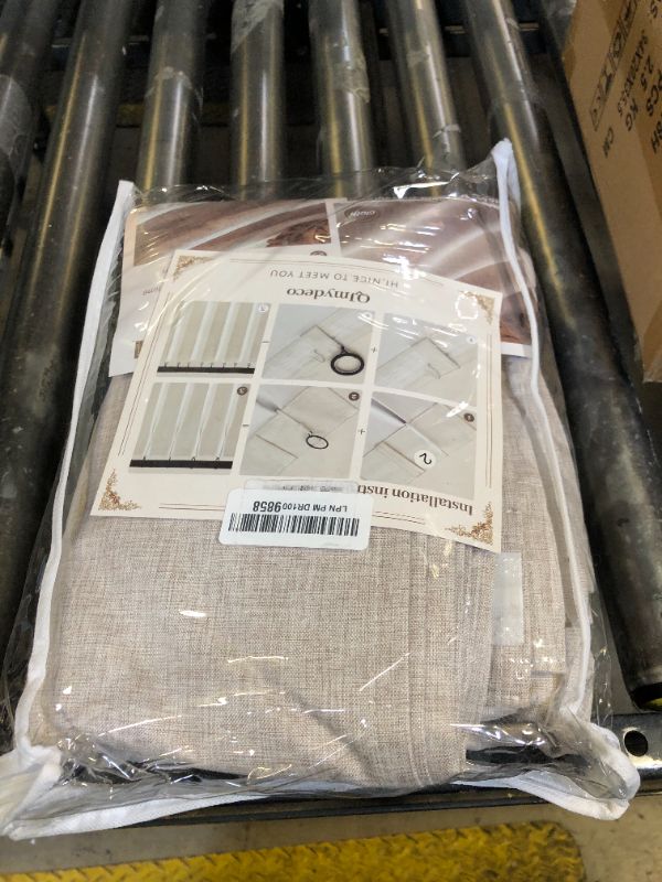 Photo 1 of QJmydeco Vintage Cabin Curtains for Bedroom Windows Decorative Blackout Farmhouse Style Linen Curtains 90 Inches Long Oatmeal Weather Thermal Insulated Flax Drapes 7-1/2FT Length (W50 x L90 2 Panels)