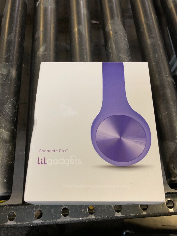 Photo 1 of LilGadgets Connect+ Pro Wired Kids Headphones for School w/Microphone, Volume Limiting, Noise Reducing Over-Ear Headset w/Cord, SharePort Technology & SoftTouch Padding, Purple Headphones for Kids