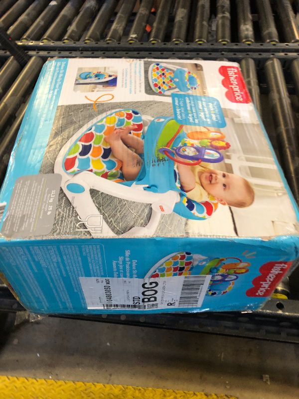 Photo 1 of Fisher-Price Portable Baby Chair, Deluxe Sit-Me-Up Floor Seat with Removable Toys and Snack Tray, Happy Hills
