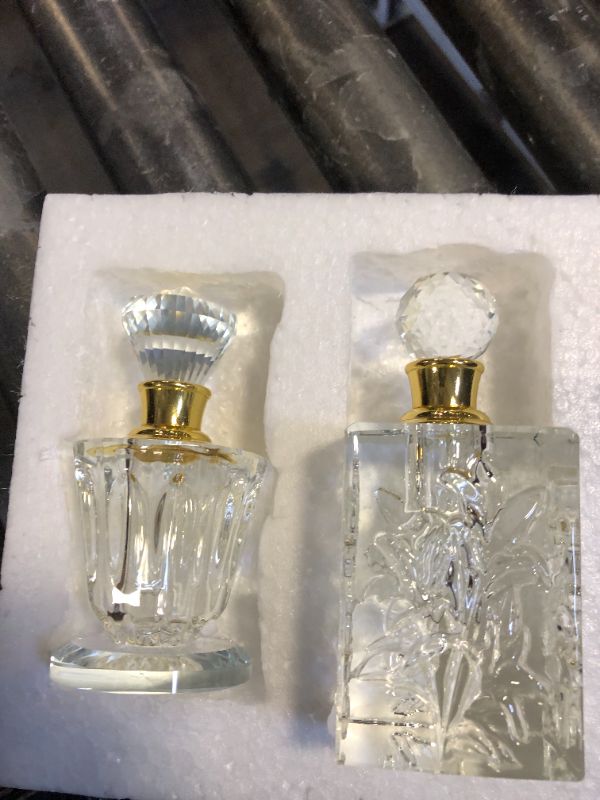 Photo 1 of 2 GLASS DECANTERS 