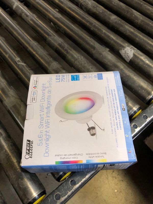 Photo 1 of Feit Electric Smart Recessed Downlights, 5-6 Inch, Wi-Fi LED, Dimmable Color-Changing, 1000 Lumens, 11.1W (75W Equivalent), Voice & App Control, Daylight to Soft White, 50,000 Hour Lifespan