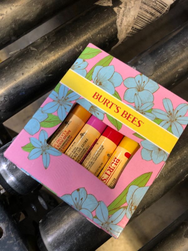 Photo 1 of Burt's Bees Gifts Ideas - In Full Bloom Lip Balm Set, Original Beeswax, Dragonfruit Lemon, Tropical Pineapple & Strawberry, Natural Origin Lip Treatment, 4 Tubes, 0.15 oz.