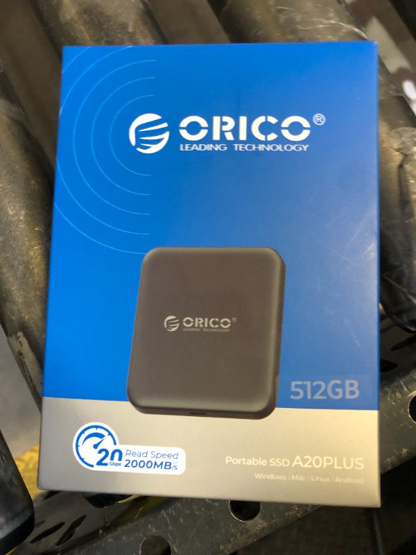 Photo 1 of ORICO 512 GB Magnetic External SSD, 4K ProRes HDR Record and Store, 2000MB/s Stable Transmission and Storage, Portable Solid State Drive, Compatible with Smartphone, Tablet, Computer - A20PLUS