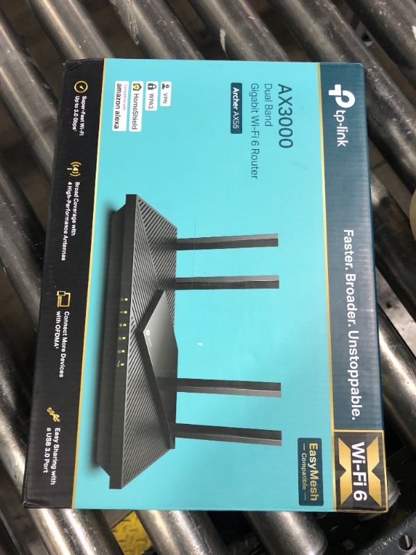 Photo 1 of TP-Link Dual-Band AX3000 Wi-Fi 6 Router Archer AX55 | Wireless Gigabit Internet Router for Home | EasyMesh Compatible | VPN Clients & Server | HomeShield, OFDMA, MU-MIMO | USB 3.0 | Secure by Design