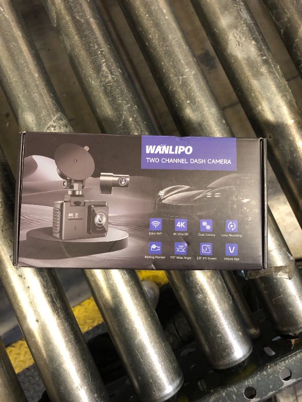 Photo 1 of Dash Cam Front and Rear: 4K Dual Channel Dash Cam - 5GHz WiFi, Dash Camera for Cars with 64GB Card, 2.0" IPS Screen, App Control, G-Sensor, Loop Recording, 170° Wide Angle, Night Vision, Parking Mode