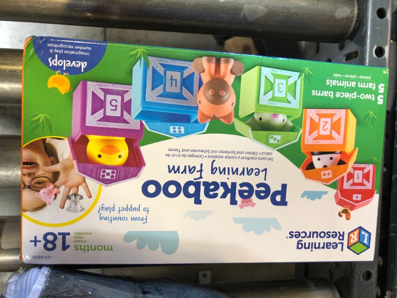 Photo 1 of Learning Resources Peekaboo Learning Farm - 10 Pieces, Ages 18+ Months Toddler Learning Toys, Counting and Sorting Toys, Farm Animals Toys, Easter Basket Stuffers?