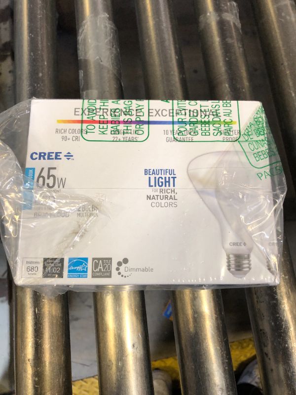 Photo 1 of Cree Lighting BR30-65W-B2-50K-E26-U2, Basic BR30, 650 Lumens, Dimmable, Daylight 5000k, 15,000 Hour Rated, 2-Pack