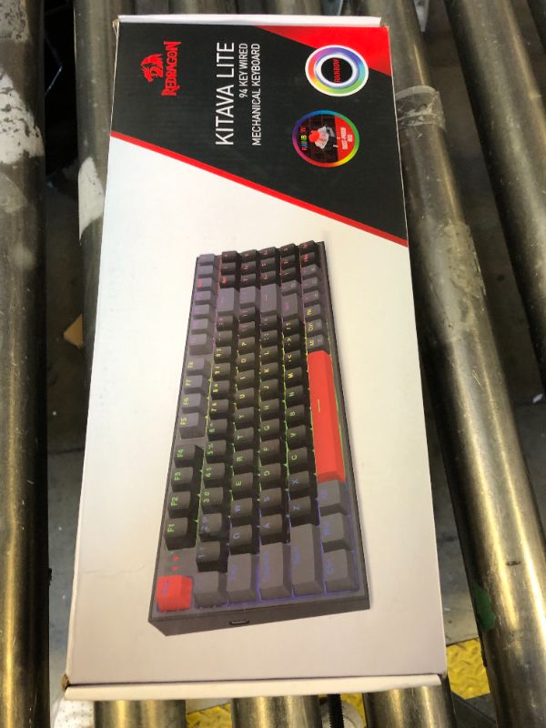 Photo 1 of Redragon Mechanical Gaming Keyboard, Wired Mechanical Keyboard with 94 Keys, Programmable Macro Editing, Numeric Pad, Red Switches, Compact Keyboard Mechanical for Pc Mac Ipad, Black Gray