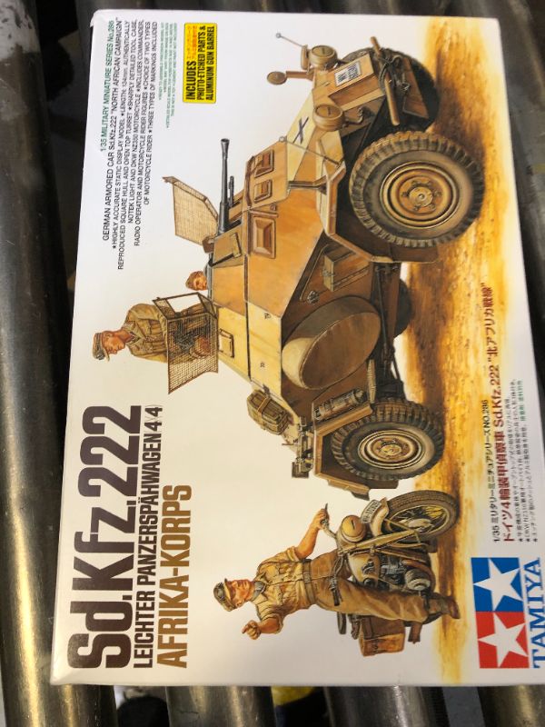 Photo 1 of TAMIYA 300035286 – 1:35 WWII Special Automotive 222 Direct-Action Reconnaissance Tank North Africa (3) for unisex