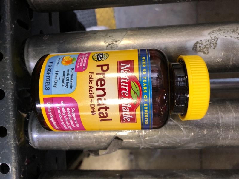 Photo 1 of Nature Made Prenatal with Folic Acid + DHA, Prenatal Vitamin and Mineral Supplement for Daily Nutritional Support, 110 Softgels, 110 Day Supply