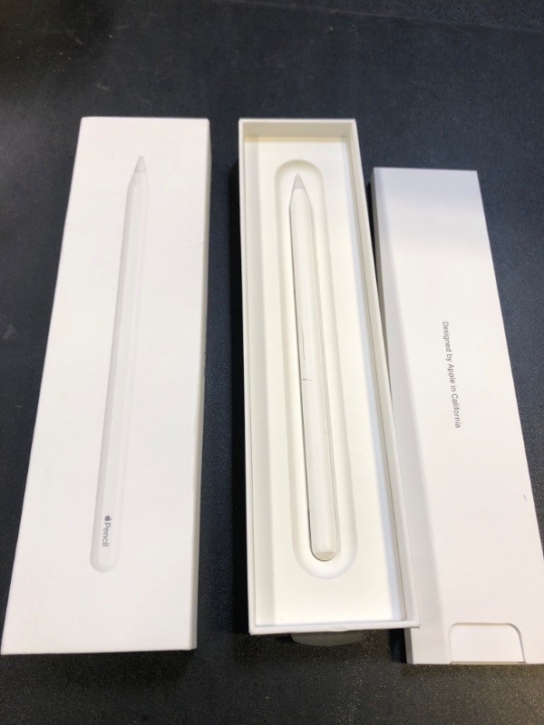Photo 1 of Apple Pencil (2nd Generation): Device Compatibility Check Required - Pixel-Perfect Precision, Perfect for Note-Taking, Drawing, and Signing documents. Attaches, Charges, and Pairs magnetically.