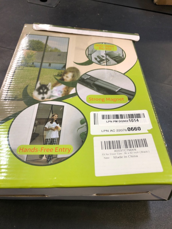 Photo 1 of Magnetic Screen Door, Fit Door Size 48 x 80 Inches, Screen Doors with Magnets, Pet & Kid Friendly?Works with Front Doors, Sliding Doors ?Black