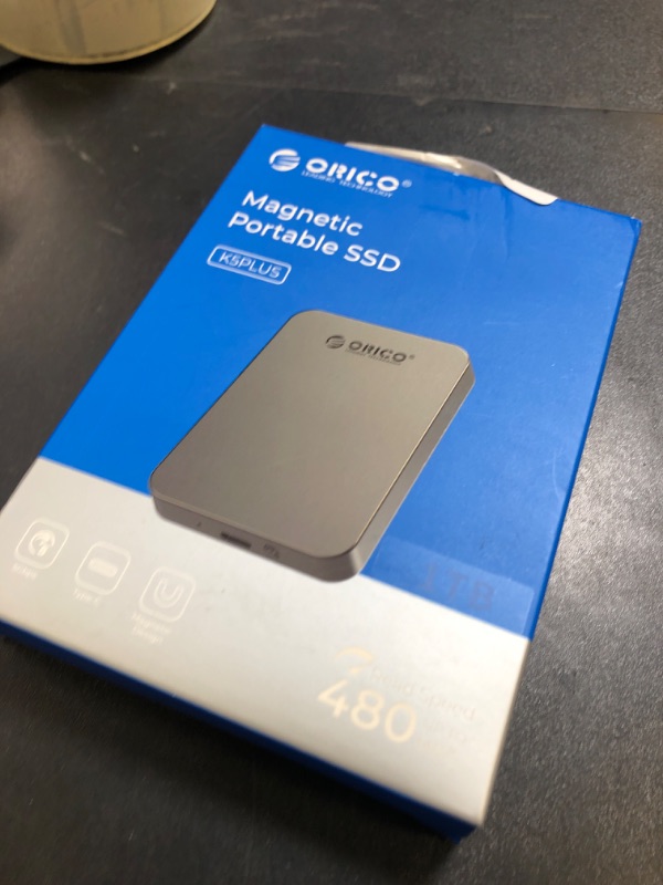 Photo 1 of ORICO 1TB Magnetic Portable SSD, Metal Body, 4K 120 fps ProRes HDR Record and Store, Up to 460MB/s, USB C&A 2 in 1 Cable, External SSD Compatible with iPhone 16 Pro Max, Tablet, Computer - K5PLUS