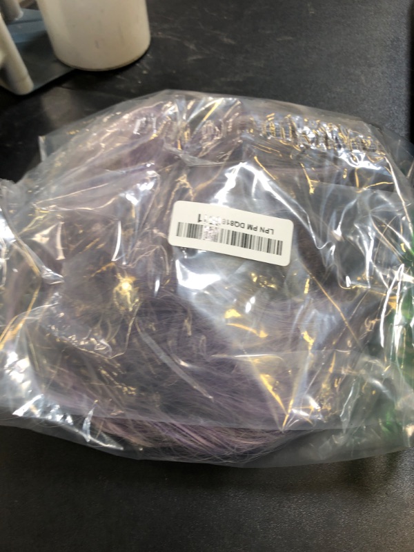 Photo 1 of LEOSA Wavy Bob Wig Purple Ombre Wigs for Women Synthetic Ombre Lace Front Short Middle Part Lace Bob Wavy Curly Wig Synthetic Heat Resistant Wig 16 INCH