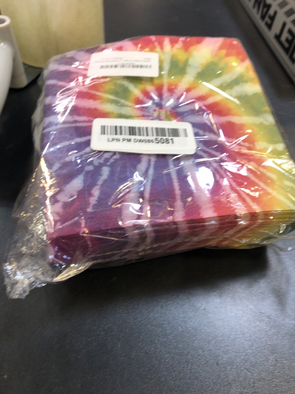Photo 1 of Tenare 15 Pieces Tie Dye Party Happy Birthday Banner Pennant Banner and 60's Hippie Theme Foil Swirl Decor for Tie Dye Party Art Classic 60s 70s Theme Hippie Carnival Shower Birthday