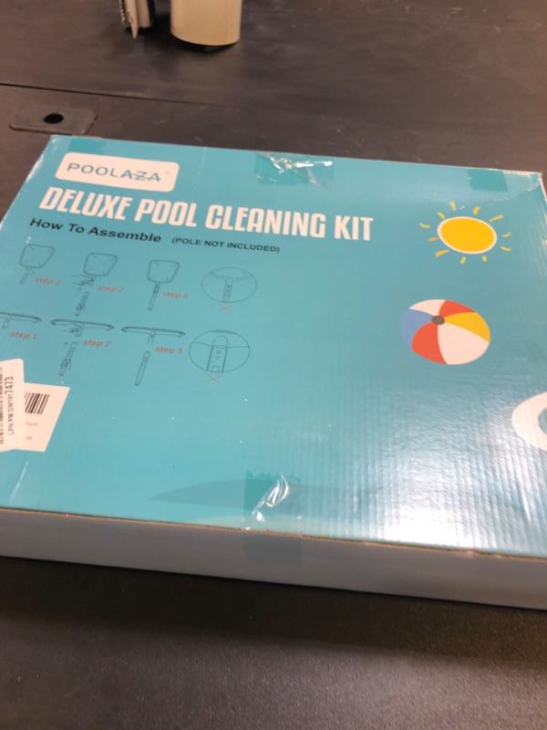 Photo 1 of Pool Cleaning Kit, 14.5'' Pool Brush Head & Ultra Fine Mesh Pool Skimmer Net with Pole, Aluminum Frame Pool Net Skimmer & Pool Brush with Pole,Pool Net & Pool Brushes for Cleaning Pool Walls with Pole