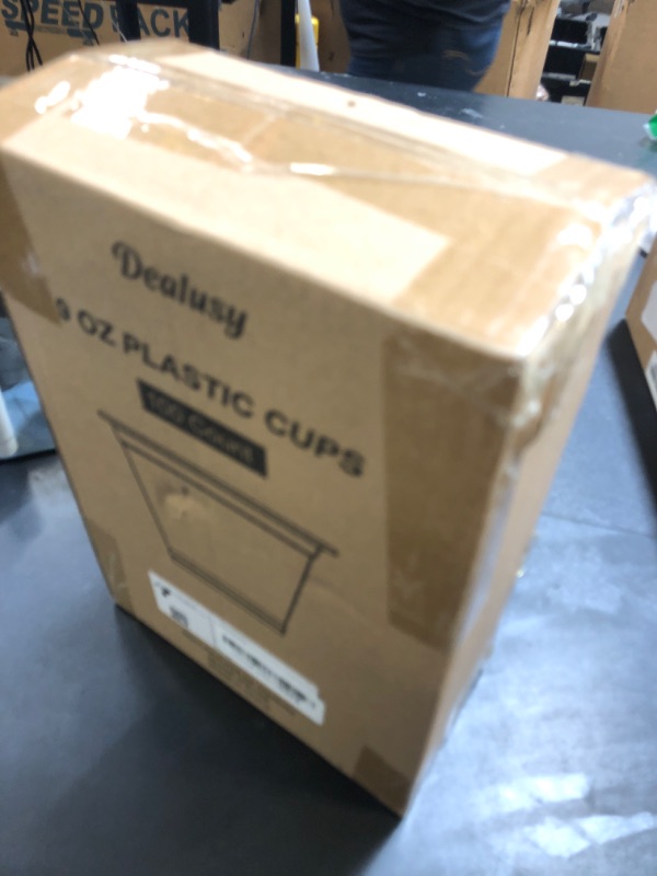 Photo 1 of Dealusy 100 Pack - 16 oz Clear Plastic Cups with Lids and Straws, Sturdy & Food Safe Iced Coffee Cups with lids, Disposable Plastic Smoothie Cups for Cold Drinks