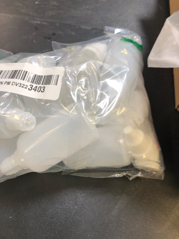 Photo 1 of 12PCS 30Ml/1Oz Empty Refillable Eye Liquid Dropper Dropping Bottle Portable Soft Squeezable Clear Plastic Dropper Vials Sample Packing Bottles with Plug and Screw-on Lid