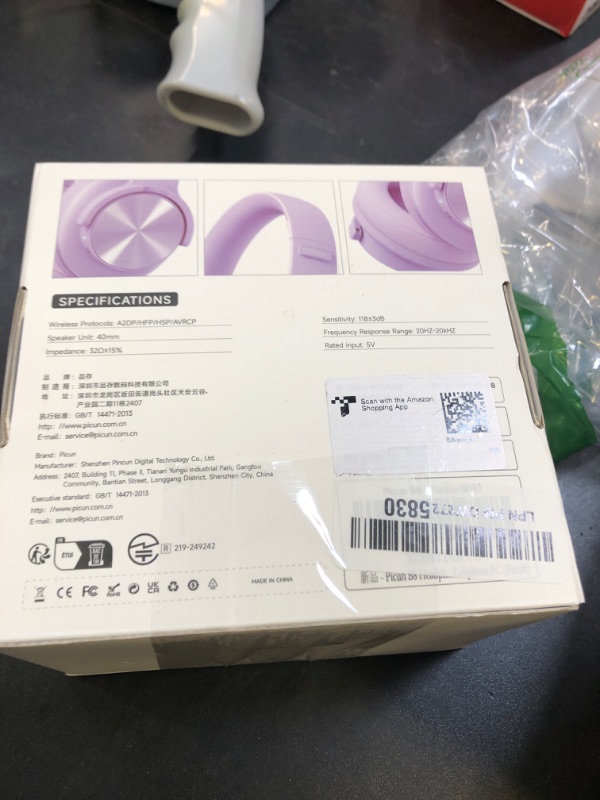 Photo 1 of Picun B8 Headphones Wireless Bluetooth, 120H Bluetooth Headphone Over Ear with 3EQ Music Modes, Hands-Free Calls, Deep Bass Headphones for Travel Home Office Cellphone PC (Purple)