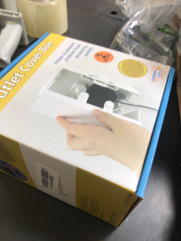 Photo 1 of Baby Safety Outlet Cover Box (2 Pack) Double Lock for Much Better Toddler Proofing, Easier Operation, Simple 3 Step Install with Included Screws. Provides Extra Space Inside for Plugs (2 Pack, White)