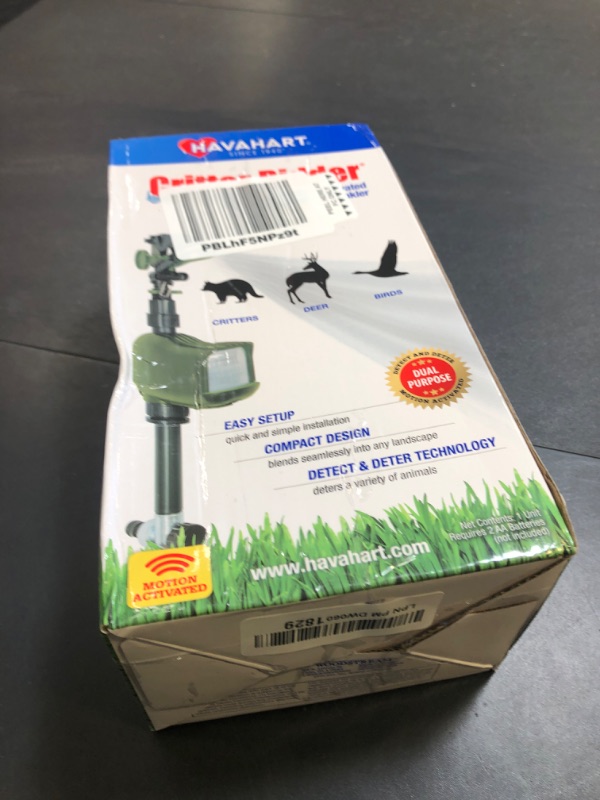 Photo 1 of Havahart 5277 Critter Ridder Motion Activated Animal Repellent and Sprinkler - Repel Cats, Dogs, Chipmunks, Groundhogs, Squirrels, Skunks, Deer, and More